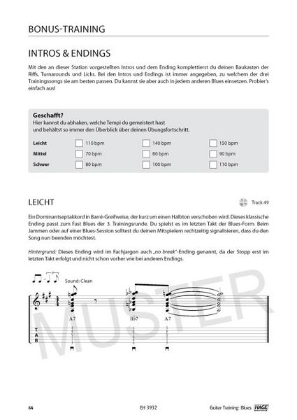 Produktbild: Guitar Training Blues + CD + DVD