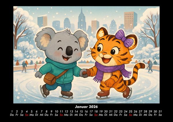 Produktbild: Kiki & Tina - Ein Jahr in New York 2026 Fotokalender DIN A3