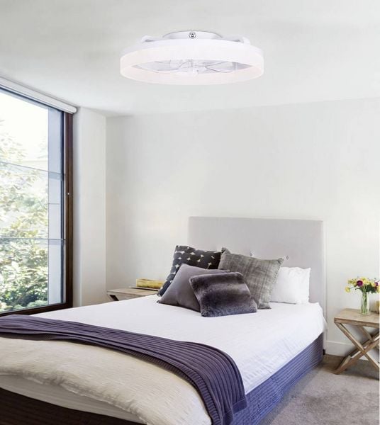 Produktbild: Westinghouse Deckenventilator 20W (&Oslash; x H) 500mm x 165mm Wei&szlig; Timer, mit Fernbedienung, mit Beleuchtung, Wendbare Fl&uuml;gel, mi