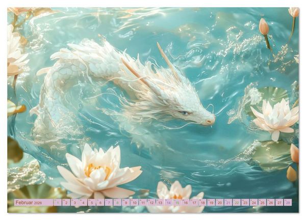Produktbild: Zarte idyllische Werke - Fantasievolle Kreationen (hochwertiger Premium Wandkalender 2026 DIN A2 quer), Kunstdruck in Hochglanz