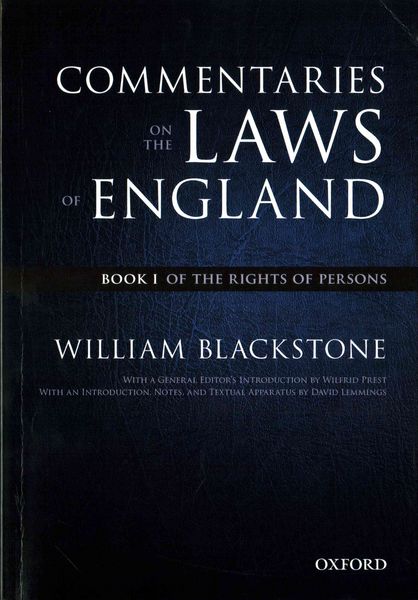 Produktbild: Blackstone, W: Oxford Edition of Blackstone's: Commentaries