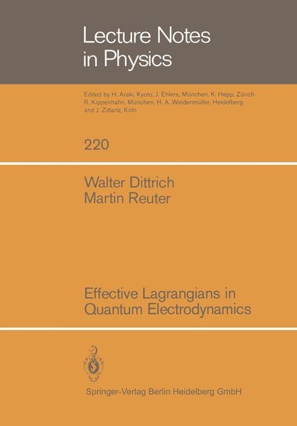 Produktbild: Effective Lagrangians in Quantum Electrodynamics