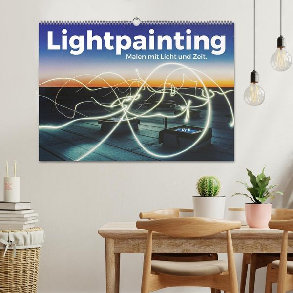 Produktbild: Lightpainting - Malen mit Licht und Zeit (Wandkalender 2026 DIN A2 quer), CALVENDO Monatskalender