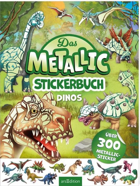 Produktbild: Das Metallic-Stickerbuch &ndash; Dinos