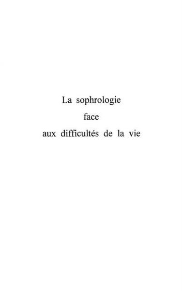Produktbild: La sophrologie face aux difficultes de la vie