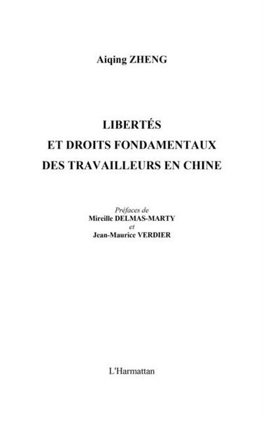 Produktbild: Liberte et droits fondamentaux des travailleurs en chine