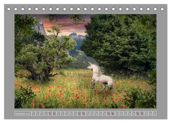 Produktbild: Zeit der Einh&ouml;rner (Tischkalender 2026 DIN A5 quer), CALVENDO Monatskalender