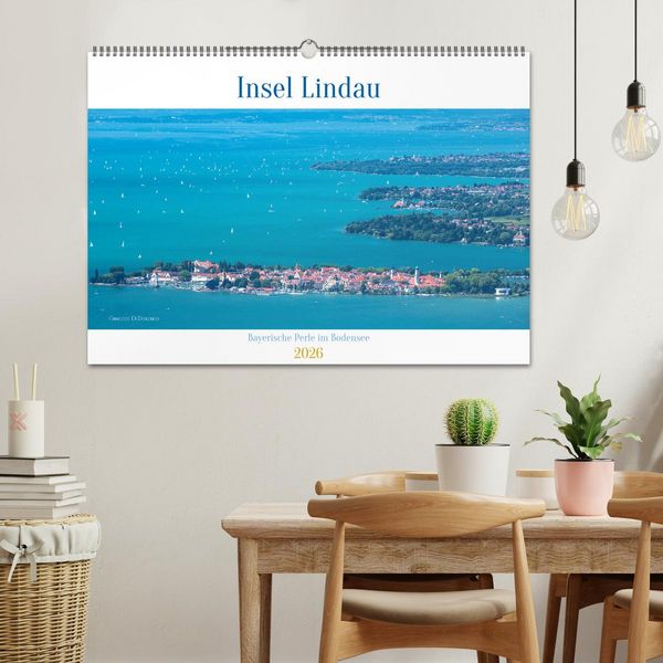 Produktbild: Insel Lindau - Bayerische Perle im Bodensee (Wandkalender 2026 DIN A2 quer), CALVENDO Monatskalender