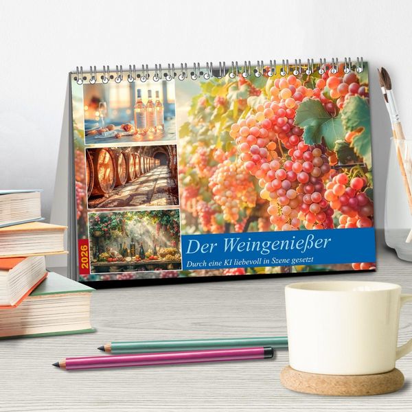 Produktbild: Der Weingenie&szlig;er (Tischkalender 2026 DIN A5 quer), CALVENDO Monatskalender