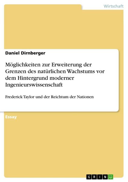 Produktbild: M&ouml;glichkeiten zur Erweiterung der Grenzen des nat&uuml;rlichen Wachstums vor dem Hintergrund moderner Ingenieurswissenschaft