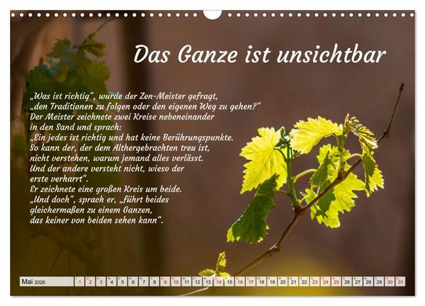 Produktbild: Und der Zen-Meister sprach (Wandkalender 2026 DIN A3 quer), CALVENDO Monatskalender