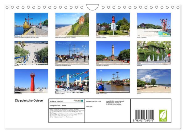 Produktbild: Die polnische Ostsee (Wandkalender 2026 DIN A4 quer), CALVENDO Monatskalender