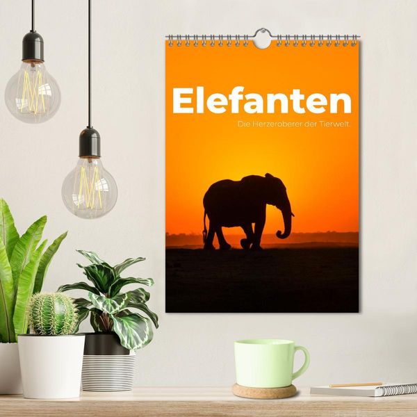 Produktbild: Elefanten - Die Herzeroberer der Tierwelt. (Wandkalender 2026 DIN A4 hoch), CALVENDO Monatskalender