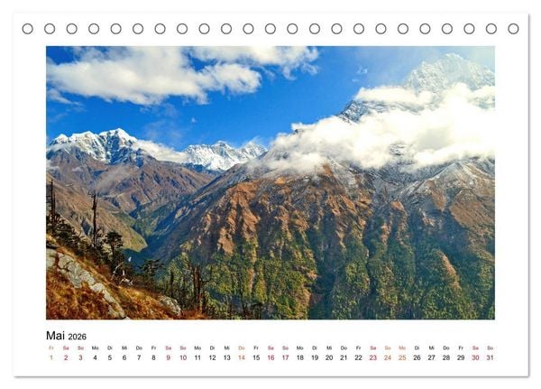 Produktbild: Nepal - Wanderparadies zwischen Annapurna & Everest (Tischkalender 2026 DIN A5 quer), CALVENDO Monatskalender