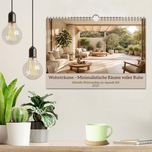 Produktbild: Wohntr&auml;ume &ndash; Minimalistische R&auml;ume voller Ruhe (Wandkalender 2027 DIN A4 quer), CALVENDO Monatskalender