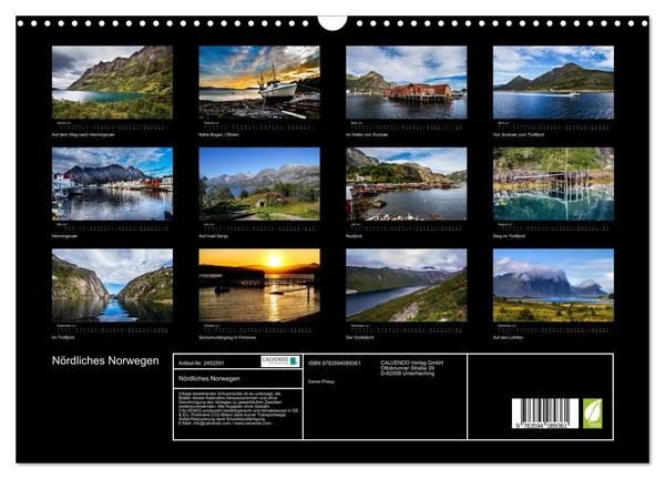 Produktbild: N&ouml;rdliches Norwegen (Wandkalender 2027 DIN A3 quer), CALVENDO Monatskalender