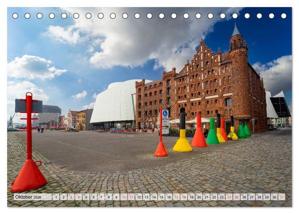 Produktbild: Stralsund Stadtansichten (Tischkalender 2026 DIN A5 quer), CALVENDO Monatskalender