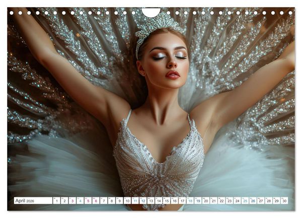 Produktbild: Ballerinas in Diamanten (Wandkalender 2026 DIN A4 quer), CALVENDO Monatskalender