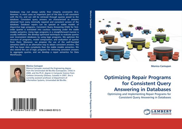 Produktbild: Optimizing Repair Programs for Consistent Query Answering in Databases
