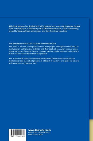 Produktbild: Local Density of Solutions to Fractional Equations