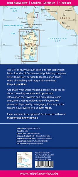 Produktbild: Reise Know-How Landkarte Sardinien / Sardinia (1:200.000)