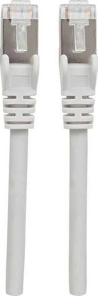 Produktbild: Intellinet 317139 RJ45 Patchkabel CAT 6a S/FTP 1.50 m Grau Folienschirm, Geflechtschirm, Halogenfrei 1 St.