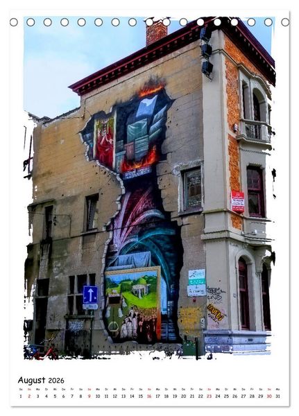 Produktbild: Street Art in Gent (Tischkalender 2026 DIN A5 hoch), CALVENDO Monatskalender