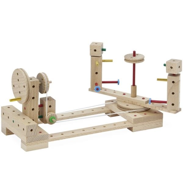 Produktbild: MATADOR 11222 - Explorer E222, Baukasten, Holz, 222 Teile, Konstruktionsbaukasten, ab 5 Jahren, Spielend lernen!