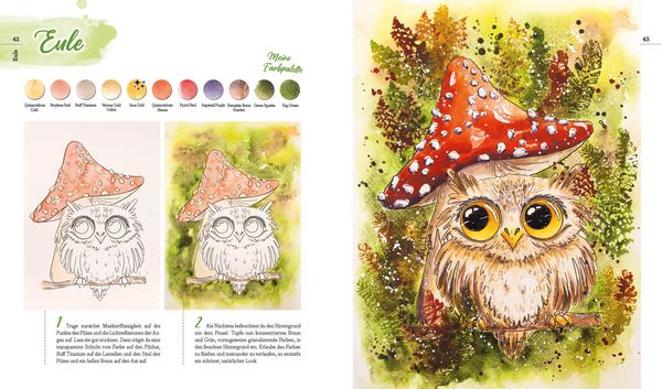 Produktbild: Gl&uuml;cklich kreativ &ndash; Zwei B&uuml;cher im Bundle: 37 Mixed-Media-Motive malen