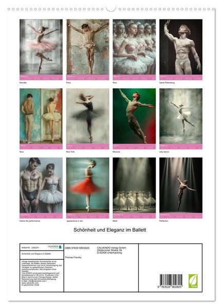 Produktbild: Sch&ouml;nheit und Eleganz im Ballett (hochwertiger Premium Wandkalender 2027 DIN A2 hoch), Kunstdruck in Hochglanz
