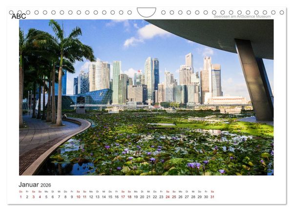 Produktbild: Singapur: Zwischen Wolkenkratzern und Superb&auml;umen (Wandkalender 2026 DIN A4 quer), CALVENDO Monatskalender