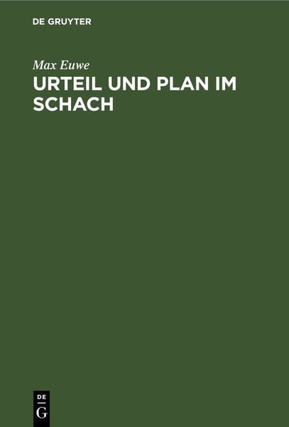 Produktbild: Urteil und Plan im Schach