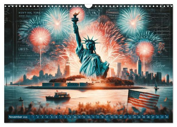 Produktbild: KI-Globetrotter: Mit k&uuml;nstlicher Intelligenz um die Welt (Wandkalender 2026 DIN A3 quer), CALVENDO Monatskalender