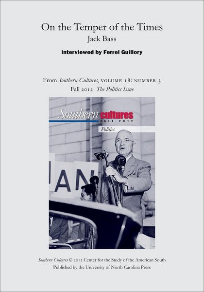 Produktbild: On the Temper of the Times: Jack Bass