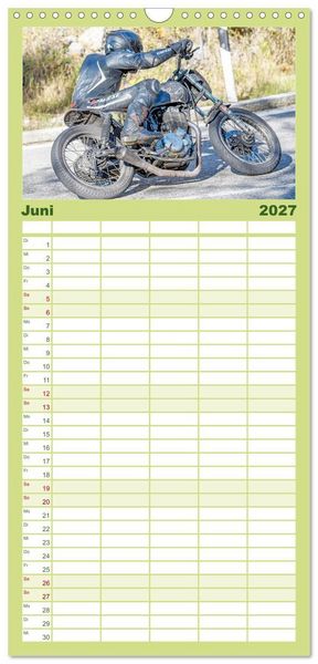 Produktbild: Familienplaner 2027 - Motorr&auml;der am Jochpass mit 5 Spalten (Wandkalender, 21 x 45 cm) CALVENDO