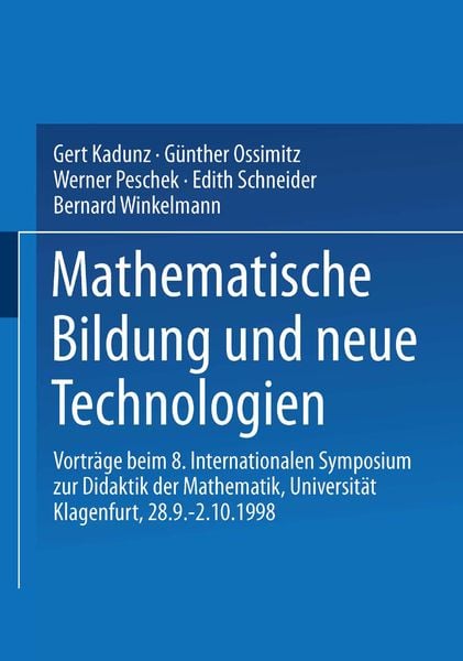 Produktbild: Mathematische Bildung und neue Technologien