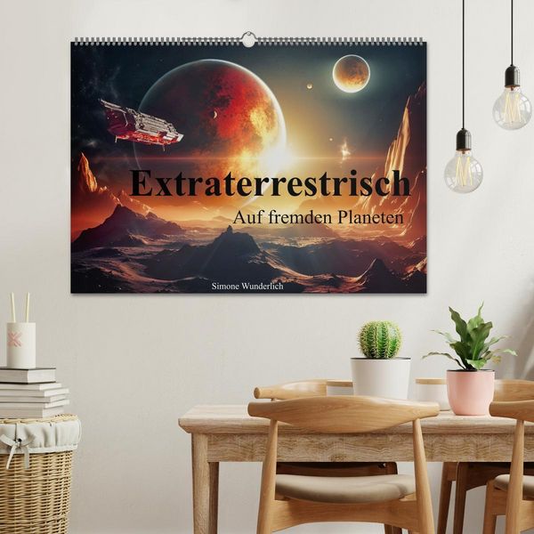 Produktbild: Extraterrestrisch - Auf fremden Planeten (Wandkalender 2026 DIN A2 quer), CALVENDO Monatskalender