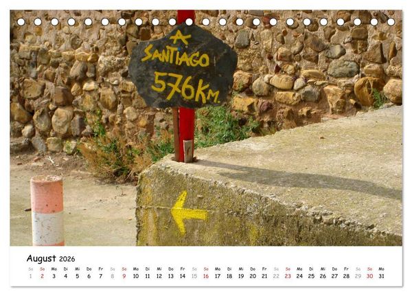 Produktbild: Jakobsweg - Camino Frances (Tischkalender 2026 DIN A5 quer), CALVENDO Monatskalender