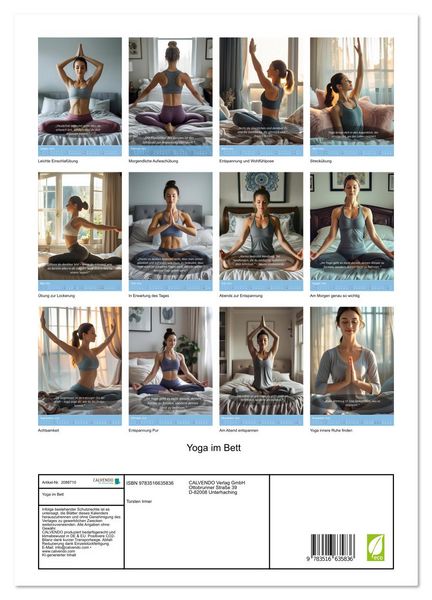 Produktbild: Yoga im Bett (hochwertiger Premium Wandkalender 2026 DIN A2 hoch), Kunstdruck in Hochglanz