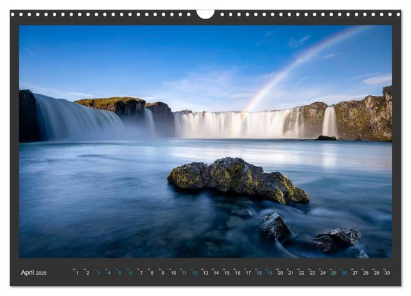 Produktbild: Island - Die sch&ouml;nsten Wasserf&auml;lle (Wandkalender 2026 DIN A3 quer), CALVENDO Monatskalender