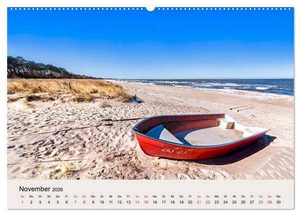 Produktbild: STRANDLUST: Fischland-Dar&szlig;-Zingst (hochwertiger Premium Wandkalender 2026 DIN A2 quer), Kunstdruck in Hochglanz