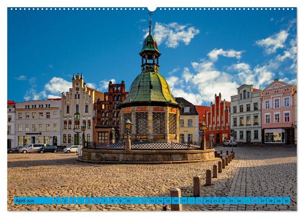 Produktbild: Hansestadt Wismar - Sehnsuchtsort (Wandkalender 2026 DIN A2 quer), CALVENDO Monatskalender