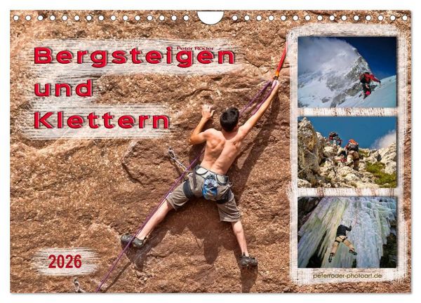 Produktbild: Bergsteigen und Klettern (Wandkalender 2026 DIN A4 quer), CALVENDO Monatskalender