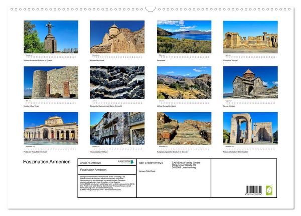 Produktbild: Faszination Armenien (Wandkalender 2026 DIN A2 quer), CALVENDO Monatskalender