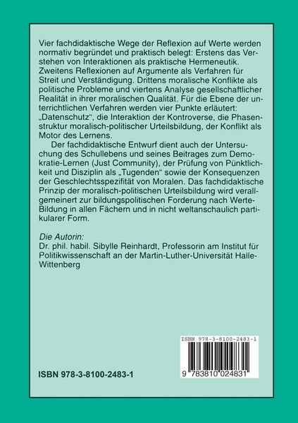 Produktbild: Werte-Bildung und politische Bildung