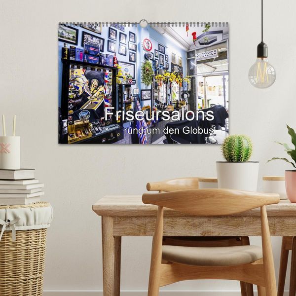 Produktbild: Friseursalons rund um den Globus (Wandkalender 2026 DIN A3 quer), CALVENDO Monatskalender