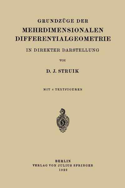 Produktbild: Grundz&uuml;ge der Mehrdimensionalen Differentialgeometrie