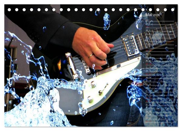 Produktbild: Rockgitarren Power (Tischkalender 2026 DIN A5 quer), CALVENDO Monatskalender