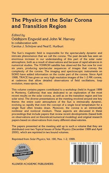 Produktbild: The Physics of the Solar Corona and Transition Region