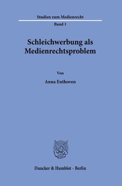 Produktbild: Schleichwerbung als Medienrechtsproblem.